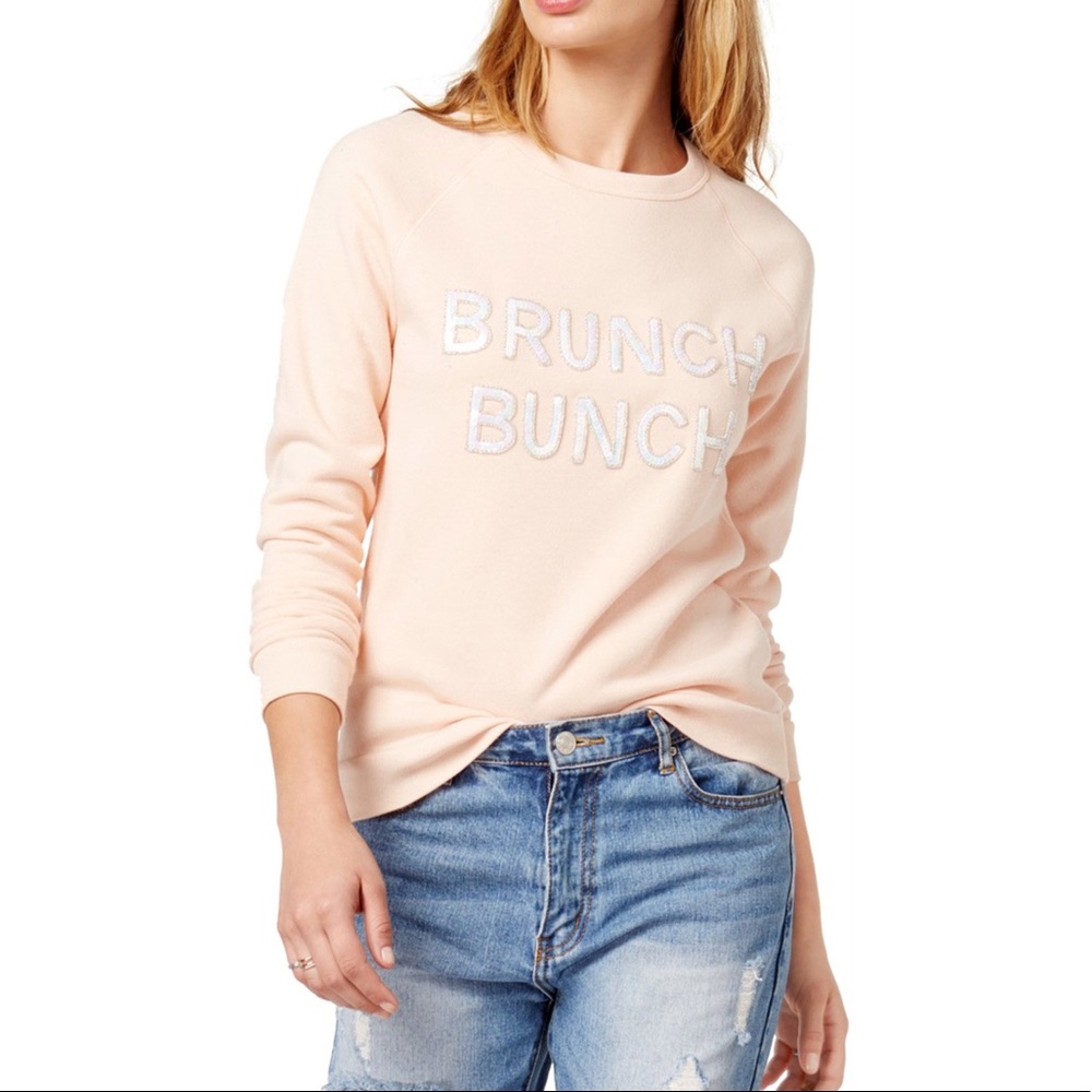 Bow & Drape Womens Brunch Bunch Sweatshirt blush